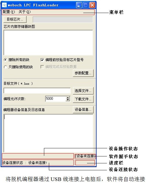 WEBOCH NXP Cortex M 系列脱机编程器